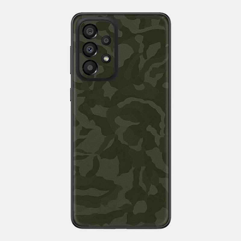 Green Camo Glass Back