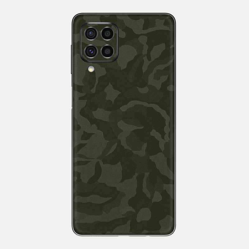 Green Camo Glass Back