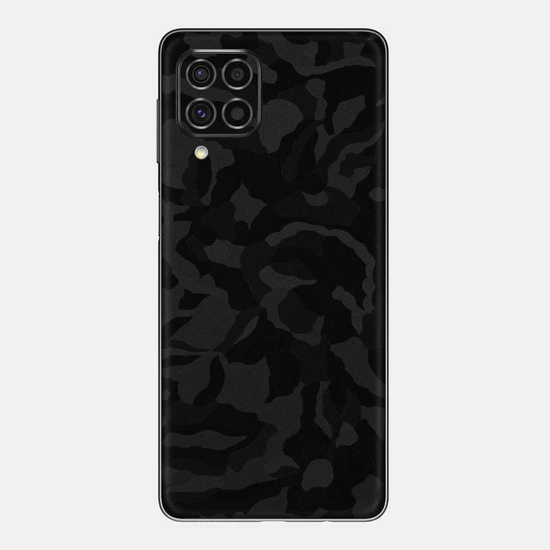 Black Camo Glass Back