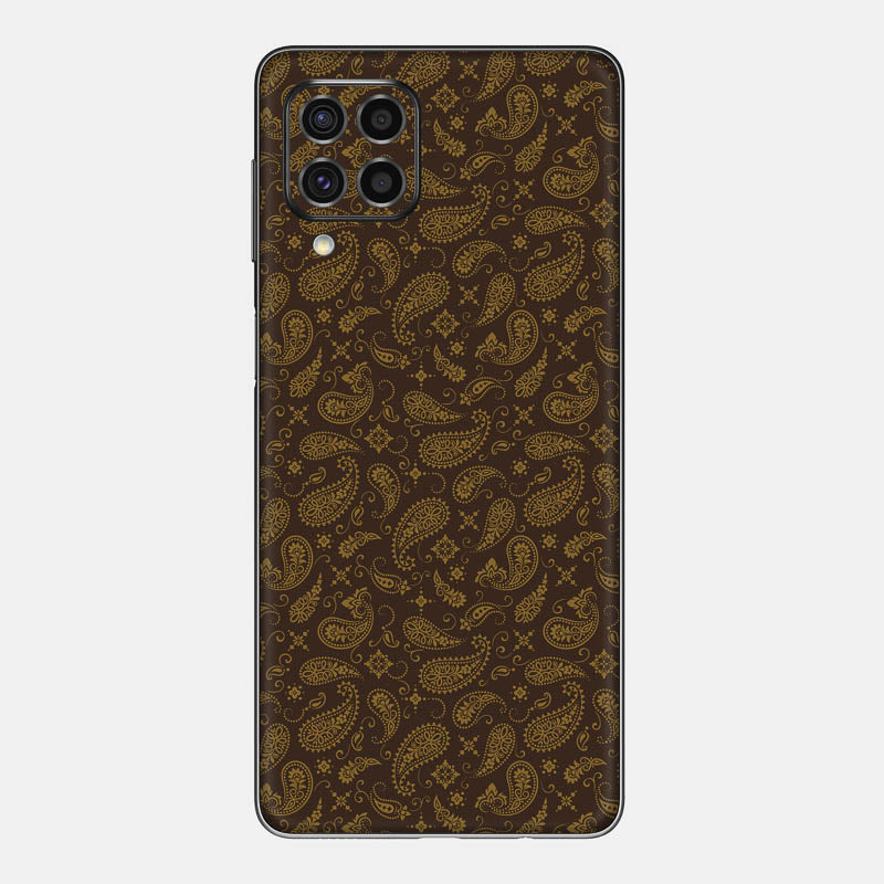 Brown Paisley Glass Back