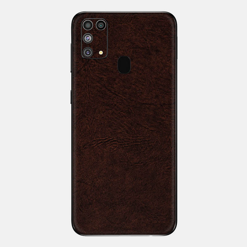 Brown Leather Glass Back