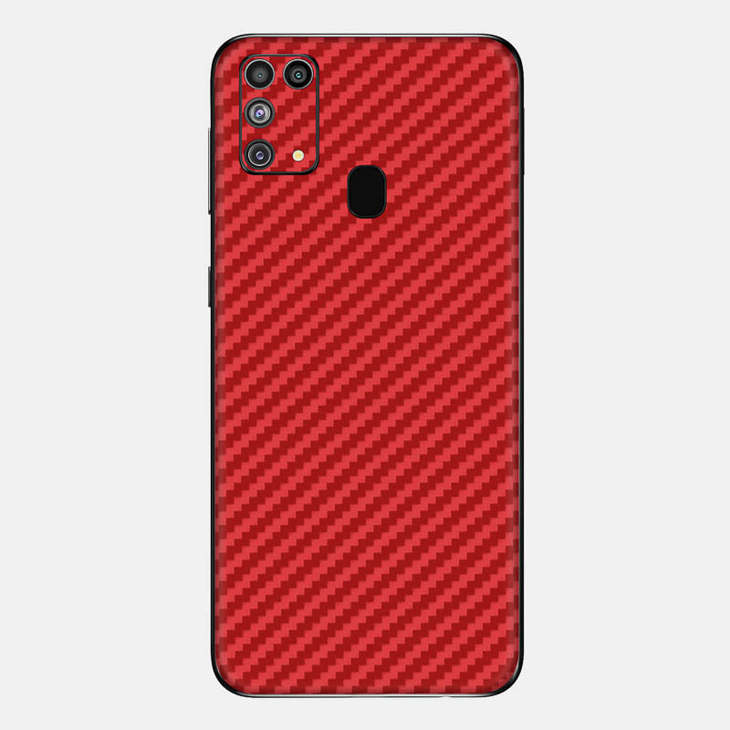 Carbon Fibre Red Glass Back