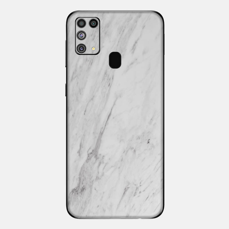 White Marble Glass Back