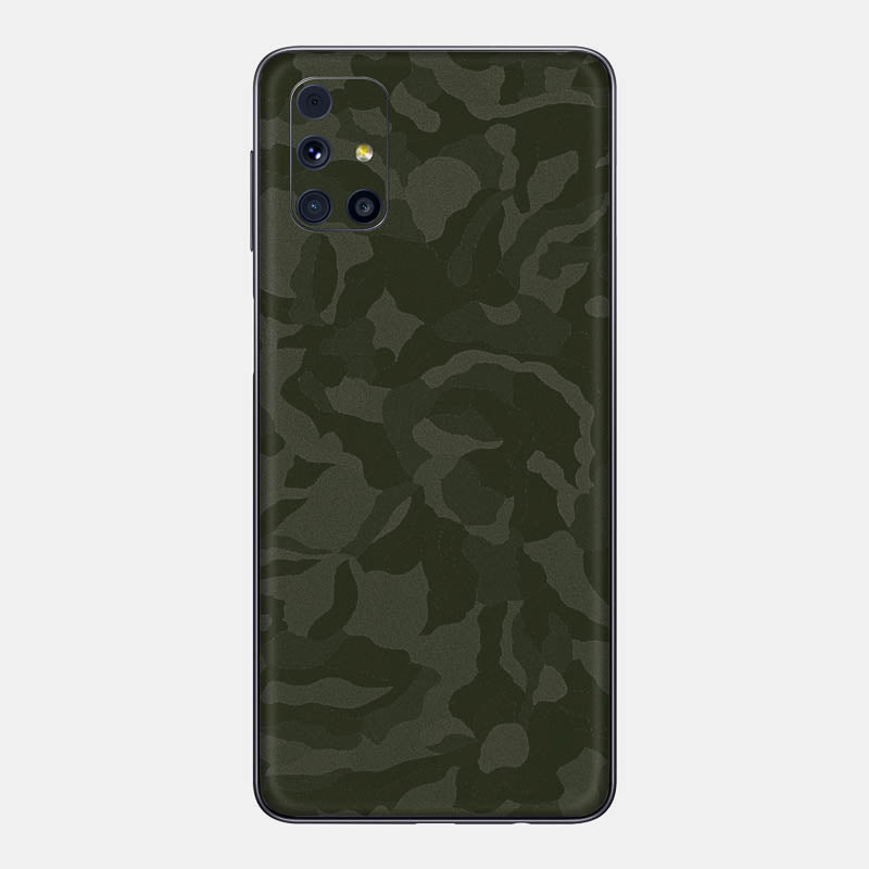 Green Camo Glass Back