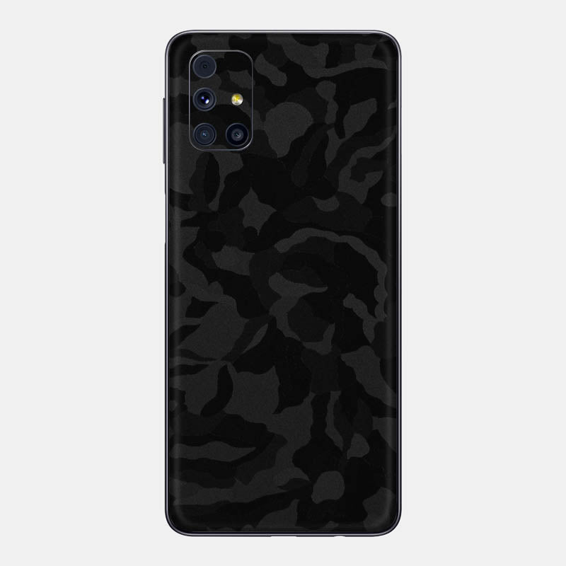 Black Camo Glass Back