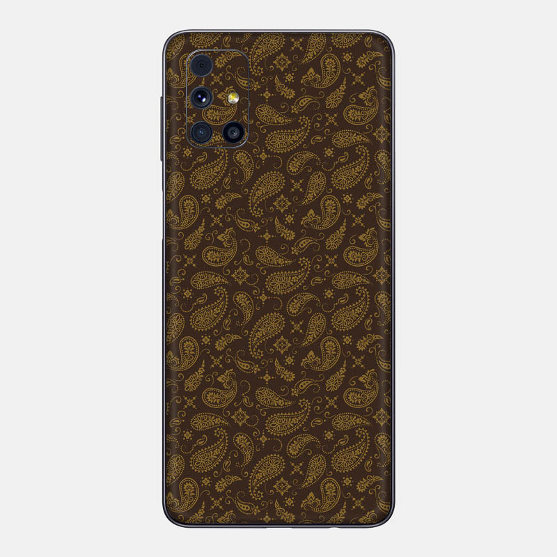 Brown Paisley Glass Back