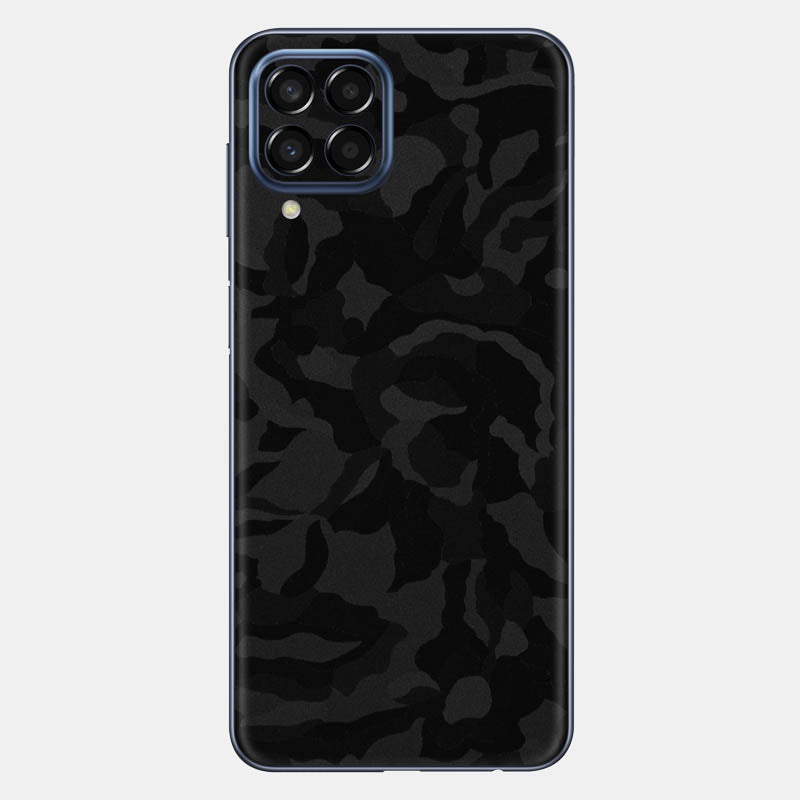 Black Camo Glass Back