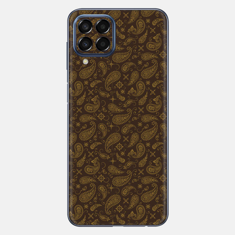 Brown Paisley Glass Back