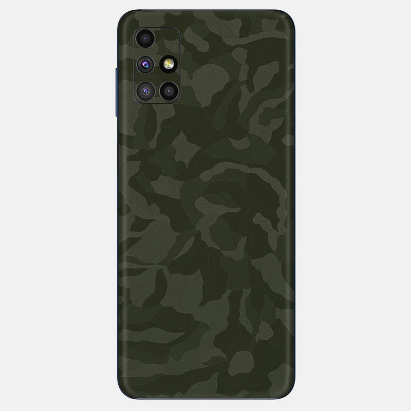 Green Camo Glass Back