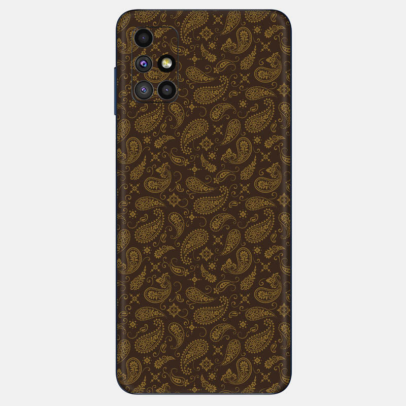 Brown Paisley Glass Back