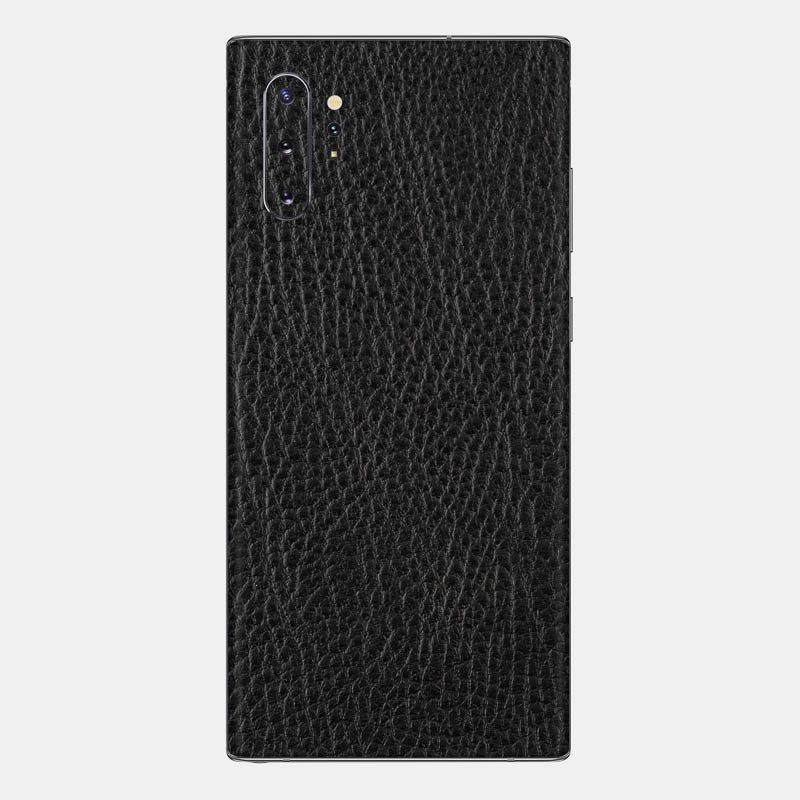 Black Leather Glass Back