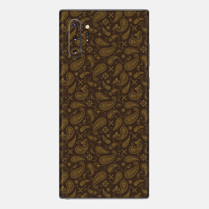 Brown Paisley Glass Back