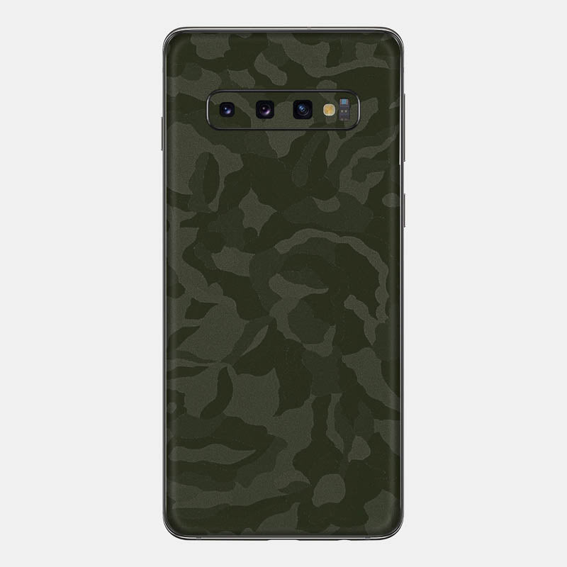 Green Camo Glass Back