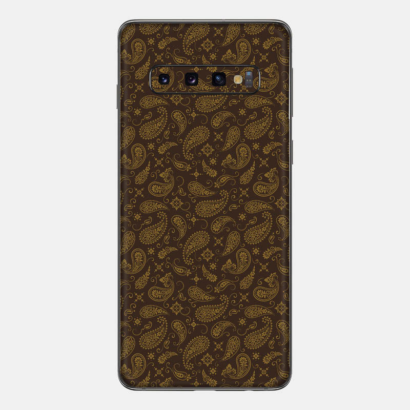 Brown Paisley Glass Back