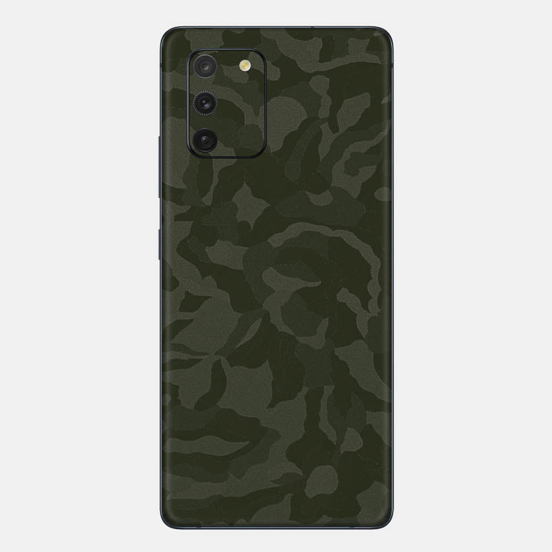 Green Camo Glass Back