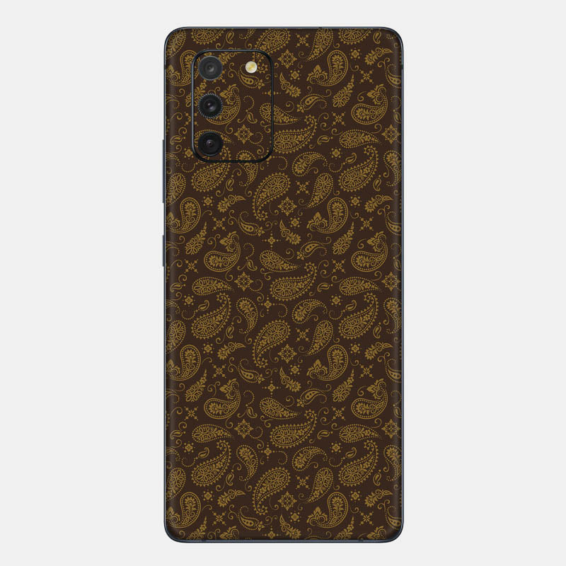 Brown Paisley Glass Back