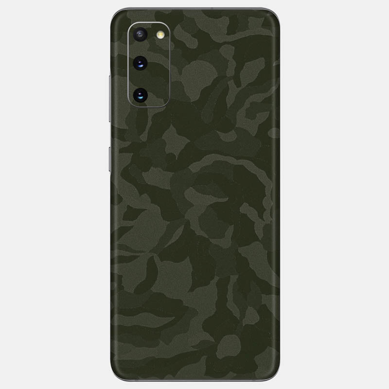 Green Camo Glass Back