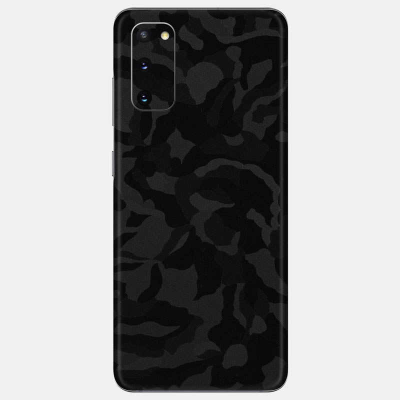 Black Camo Glass Back