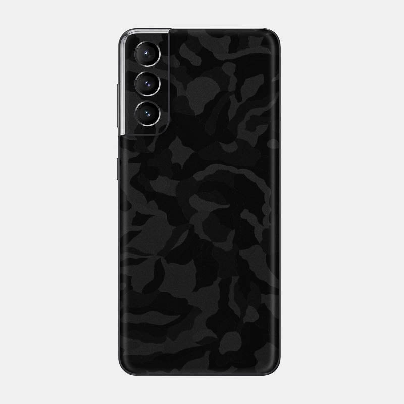 Black Camo Glass Back