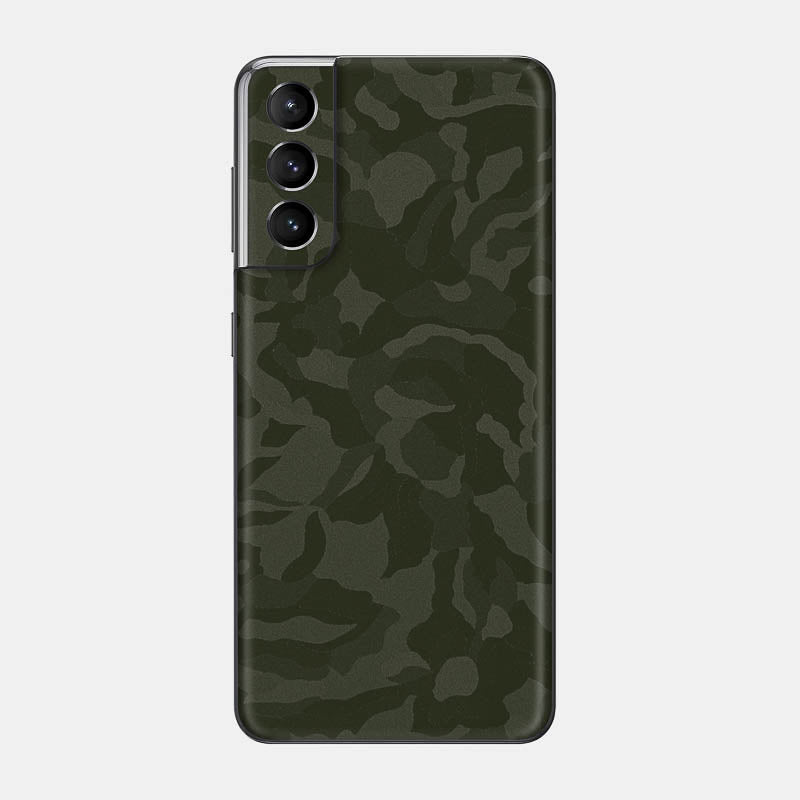 Green Camo Glass Back