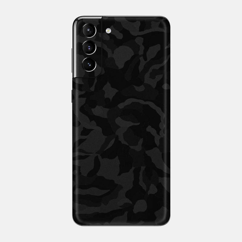 Black Camo Glass Back