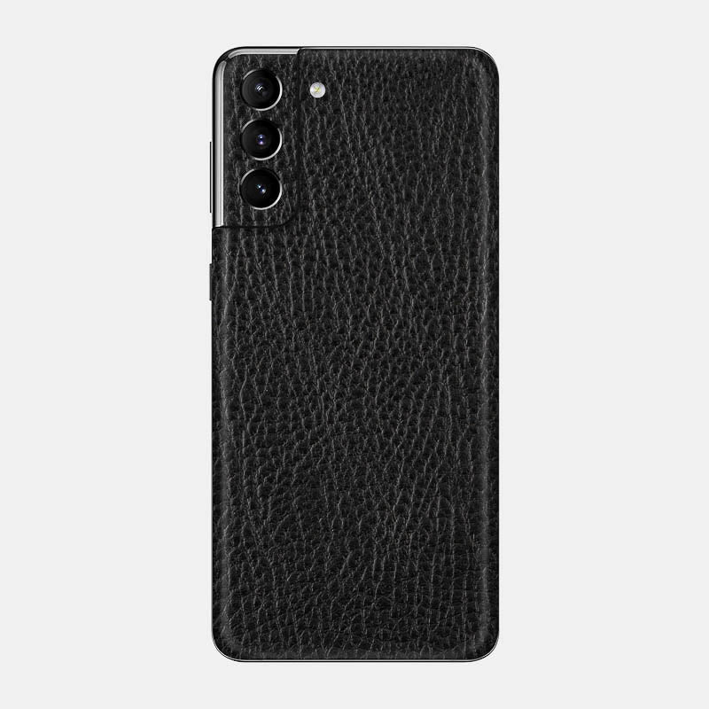 Black Leather Glass Back