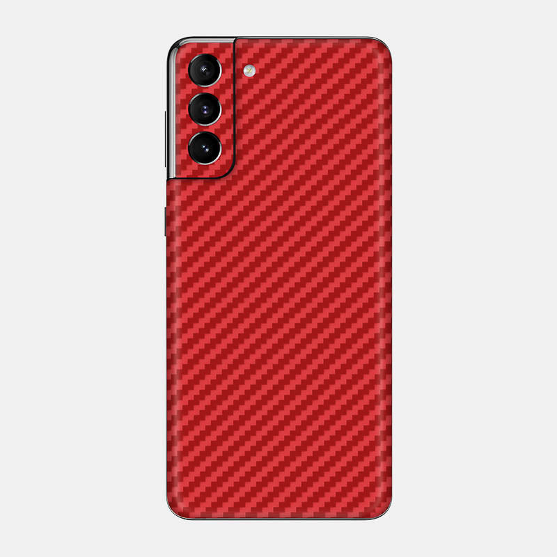 Carbon Fibre Red Glass Back