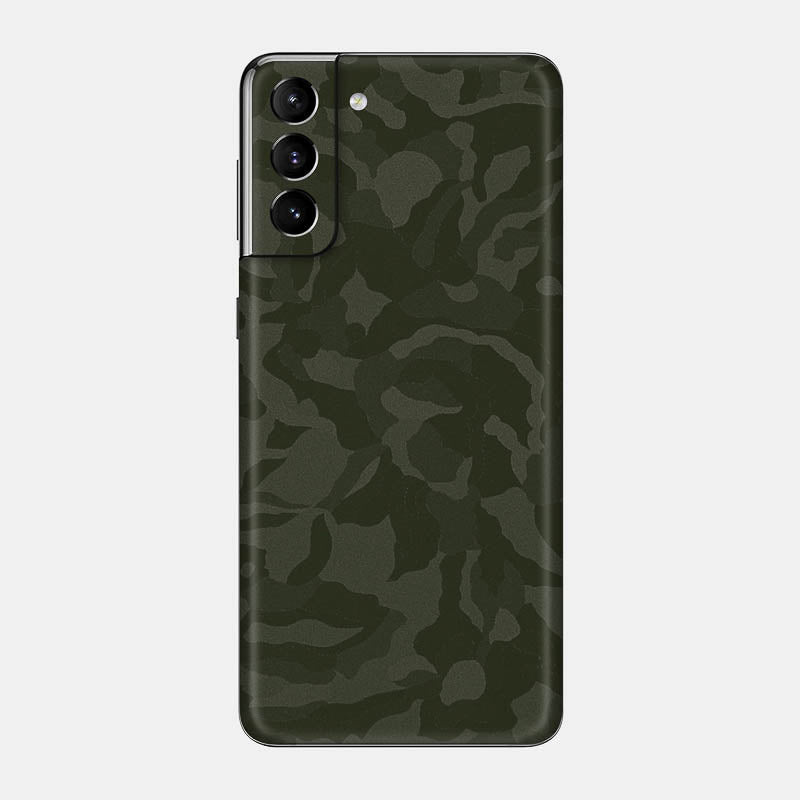 Green Camo Glass Back