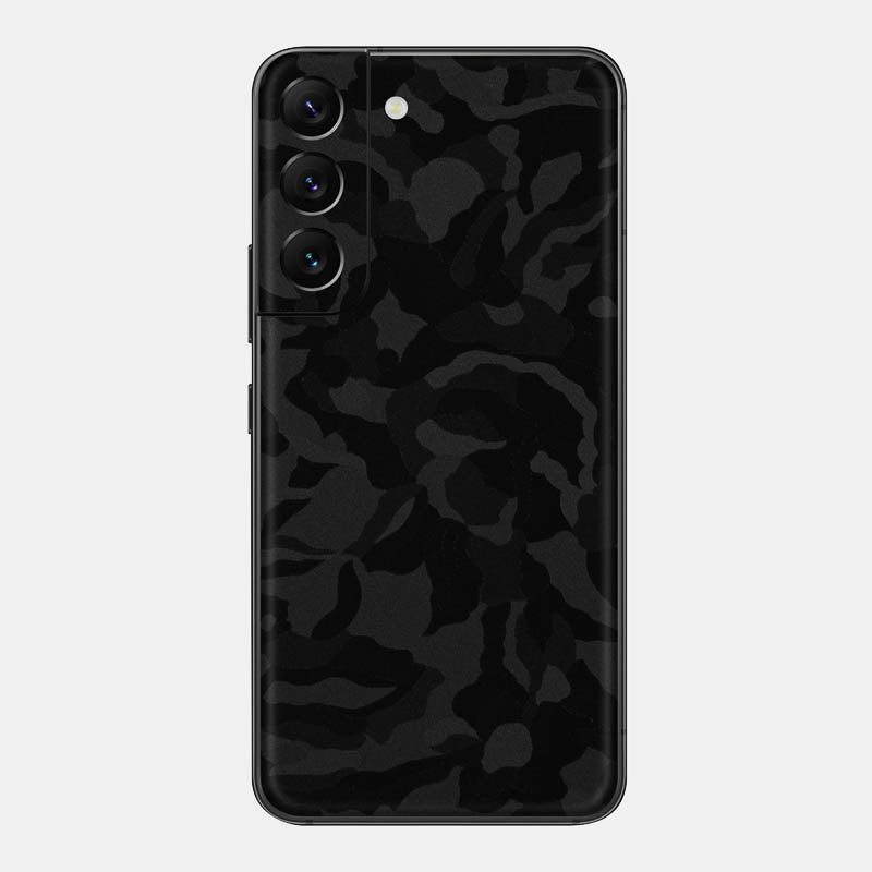 Black Camo Glass Back