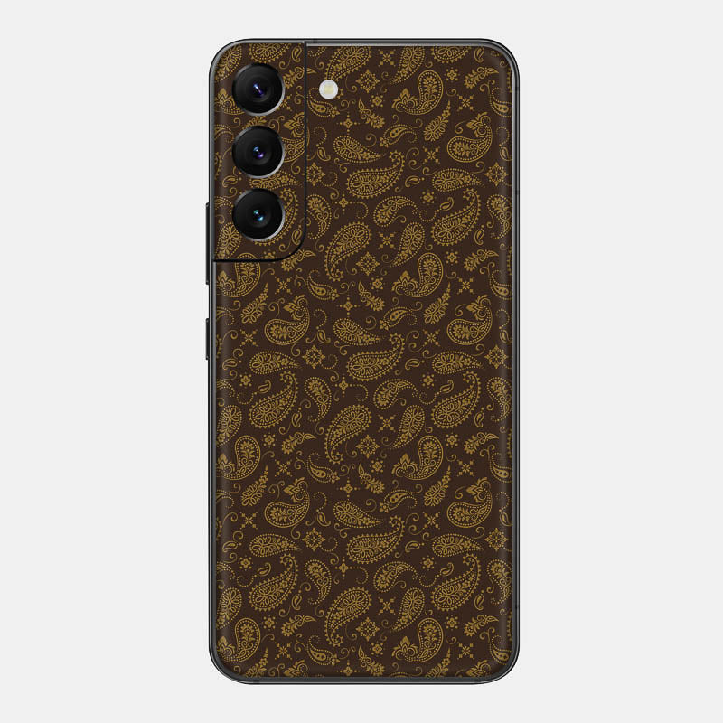 Brown Paisley Glass Back