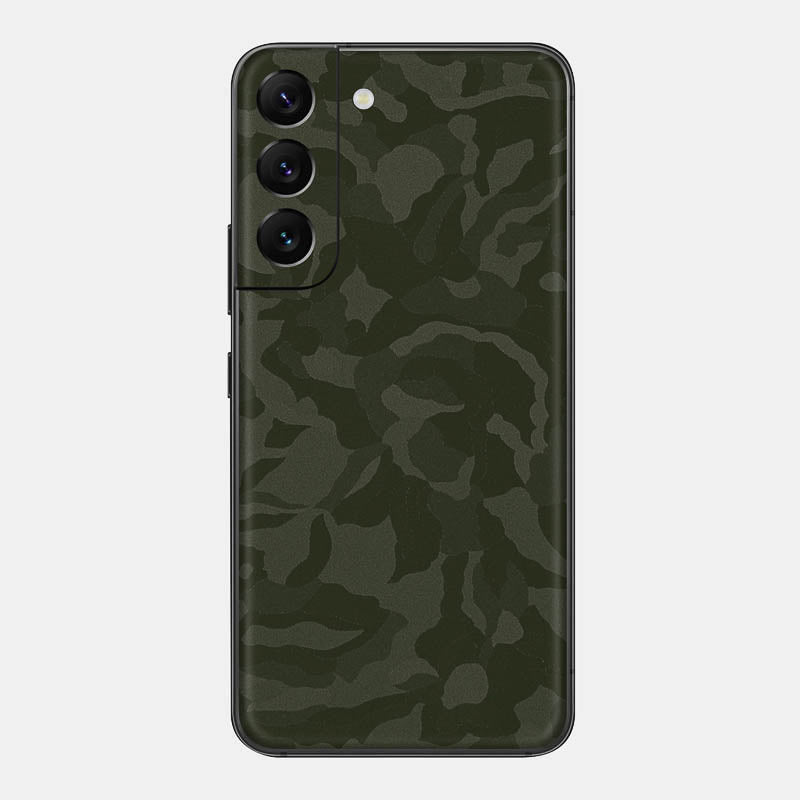 Green Camo Glass Back