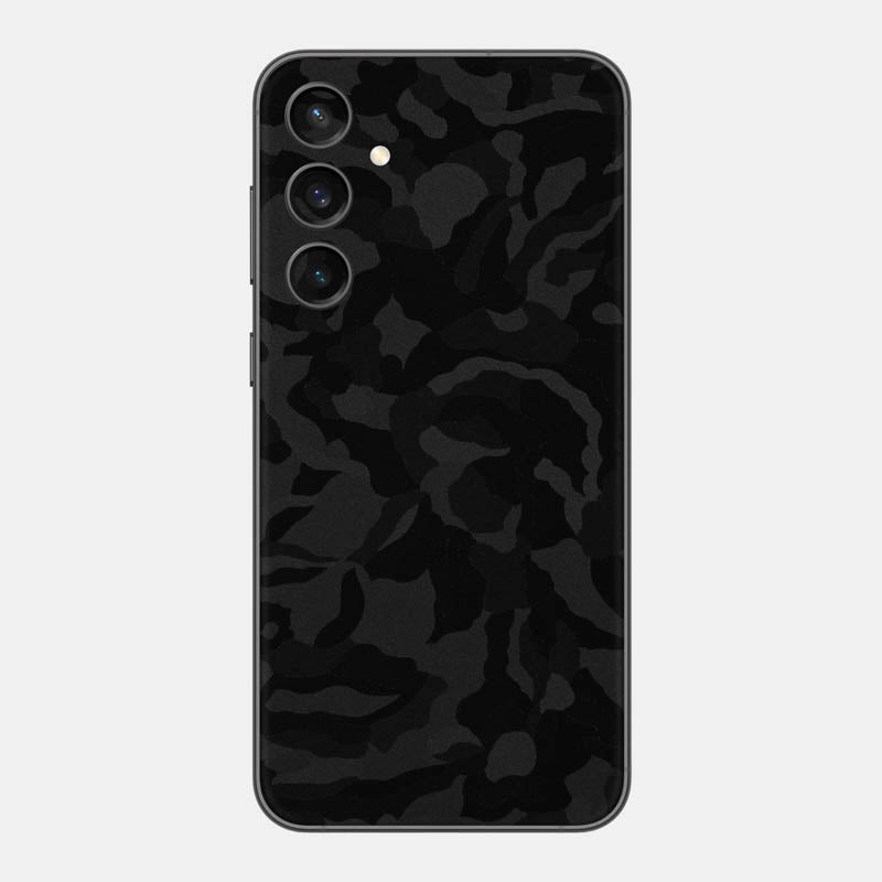 Black Camo Glass Back