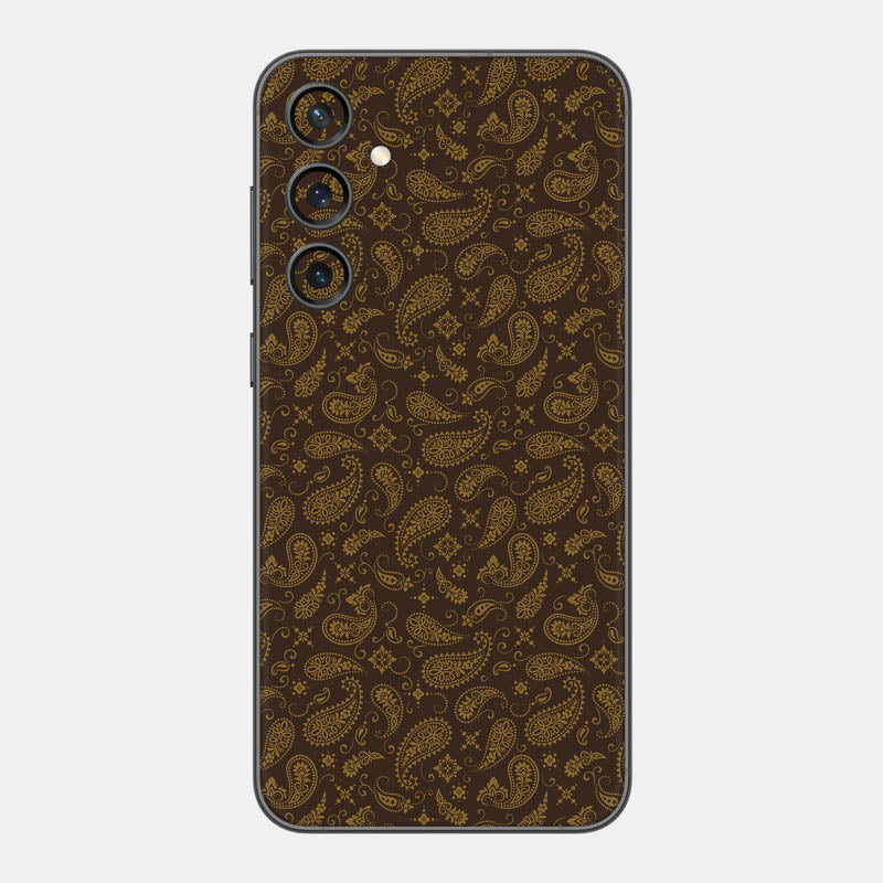 Brown Paisley Glass Back