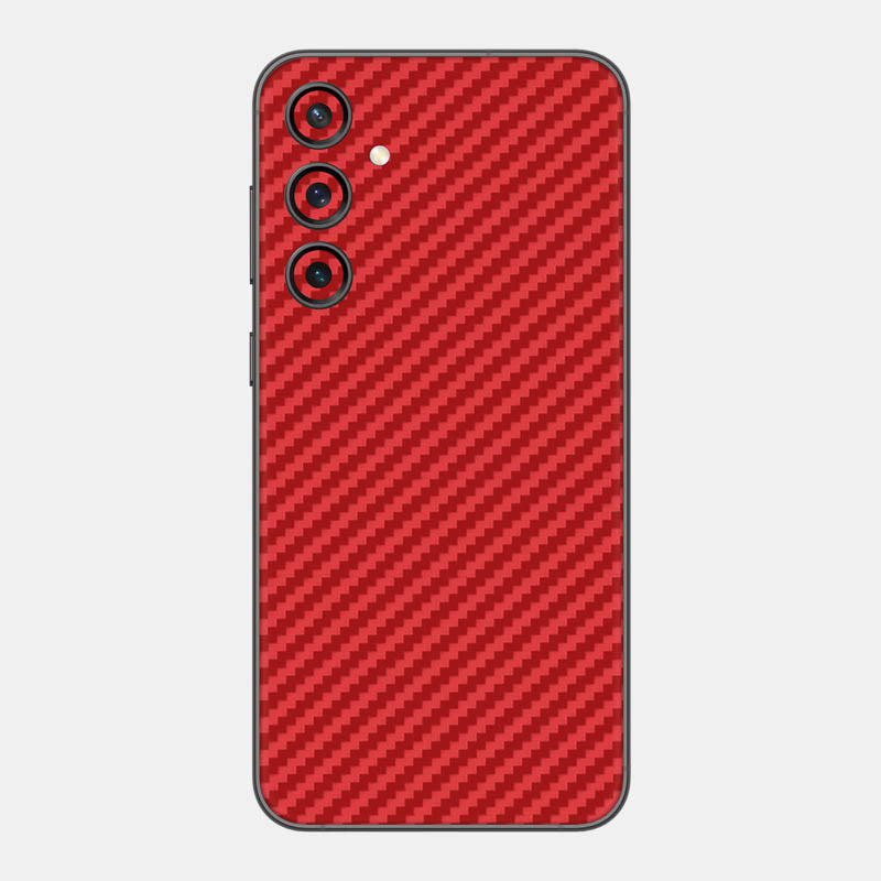 Carbon Fibre Red Glass Back