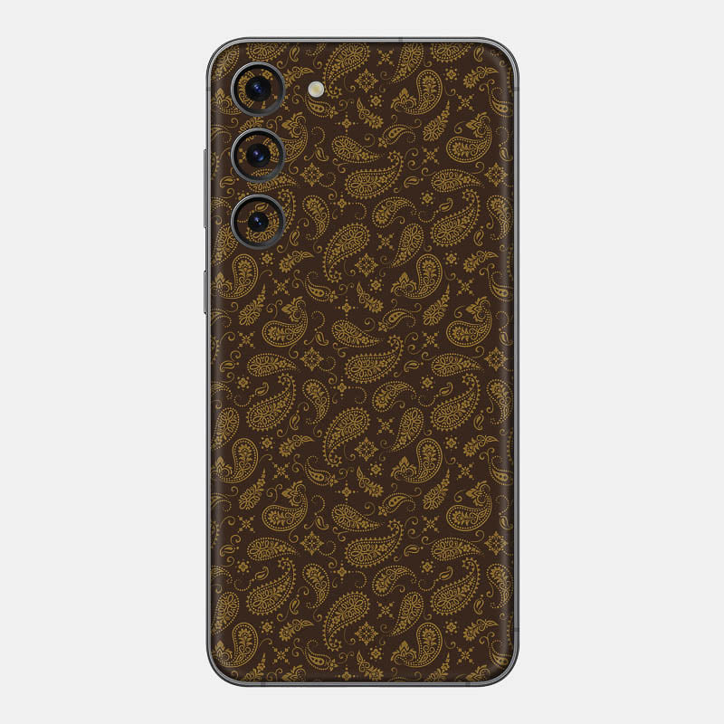 Brown Paisley Glass Back