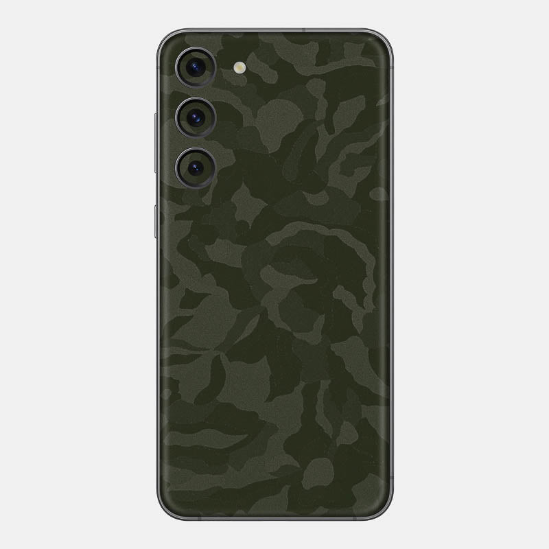 Green Camo Glass Back