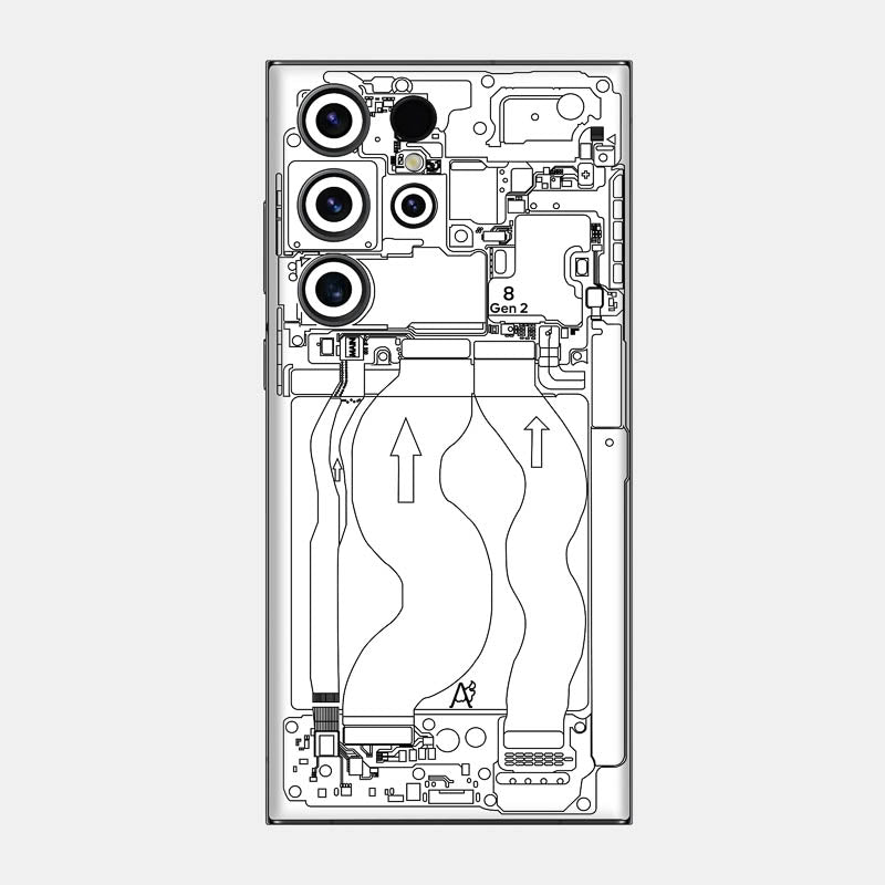 Teardown White Glass Back