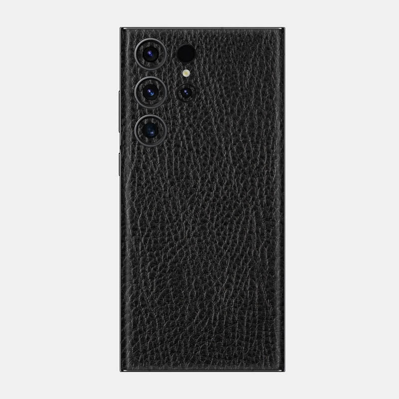 Black Leather Glass Back