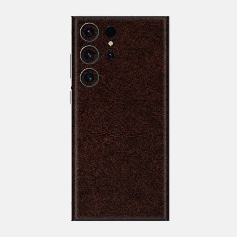 Brown Leather Glass Back