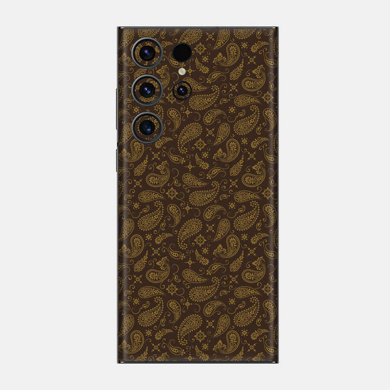 Brown Paisley Glass Back