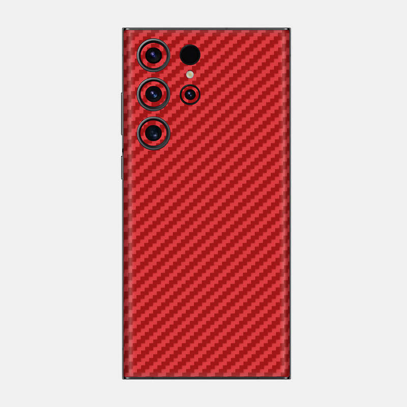 Carbon Fibre Red Glass Back