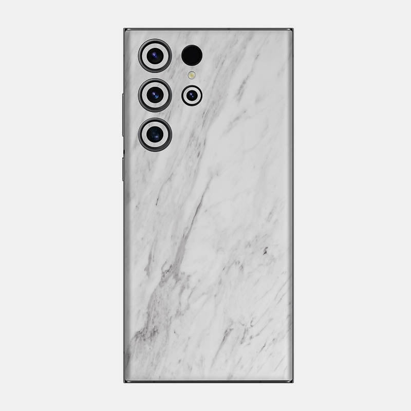 White Marble Glass Back