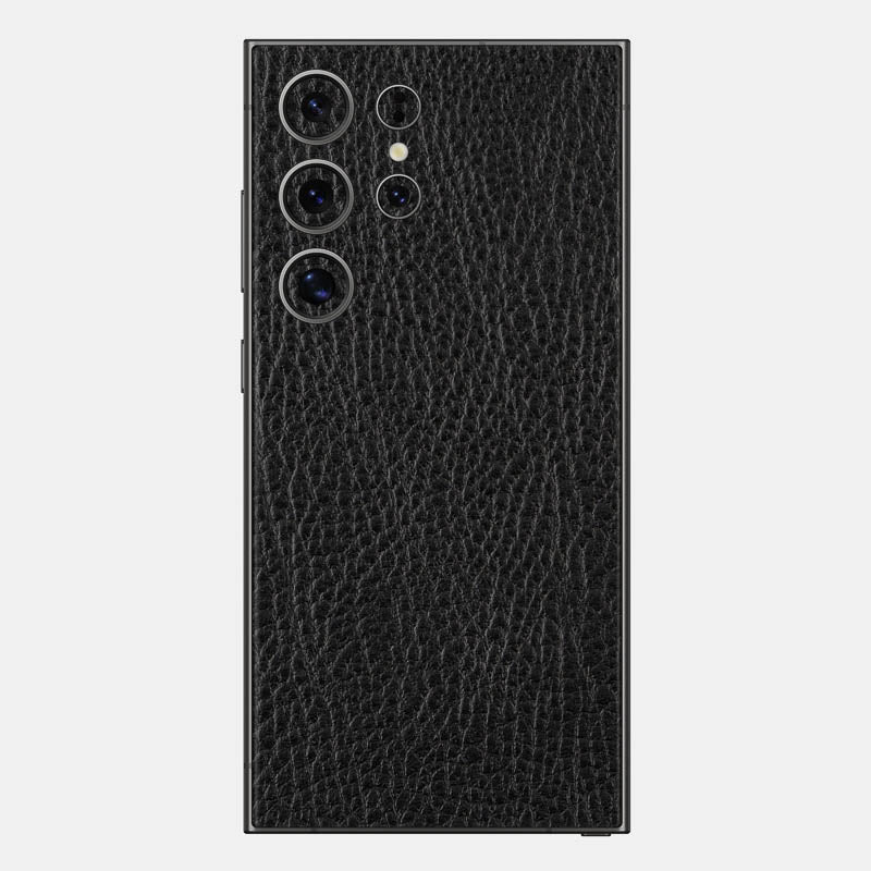 Black Leather Glass Back