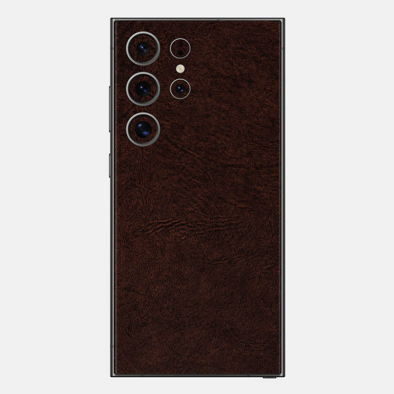 Brown Leather Glass Back