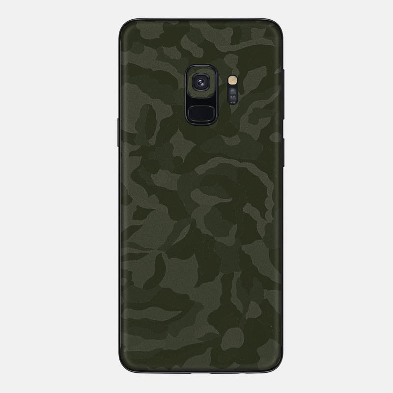 Green Camo Glass Back