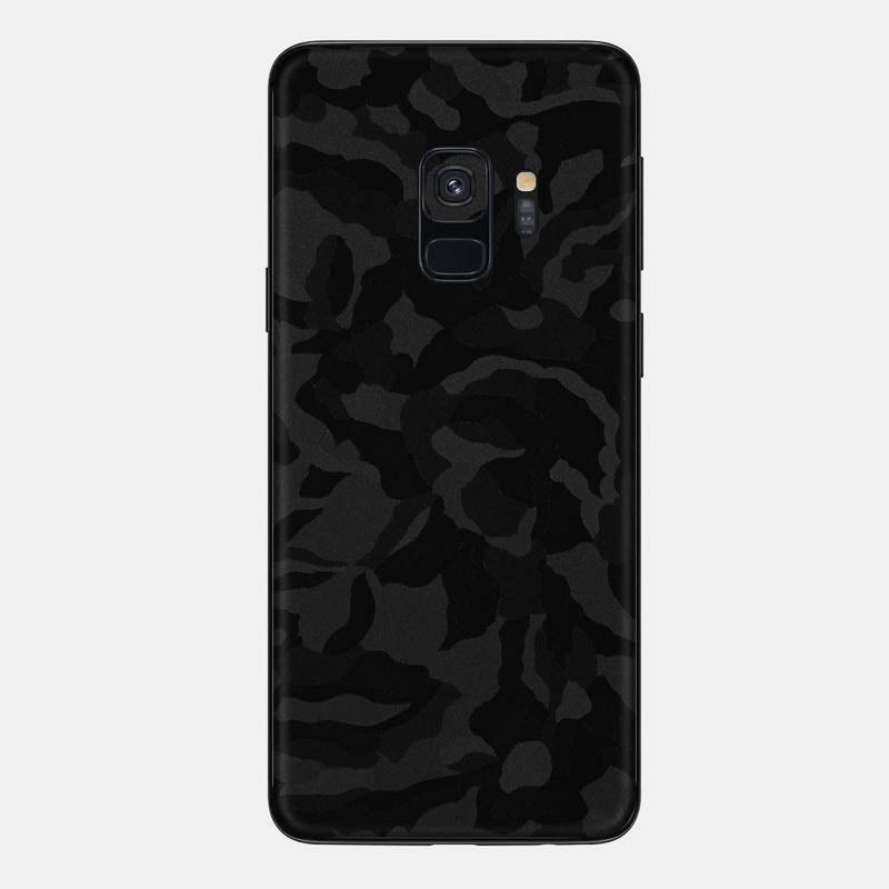 Black Camo Glass Back