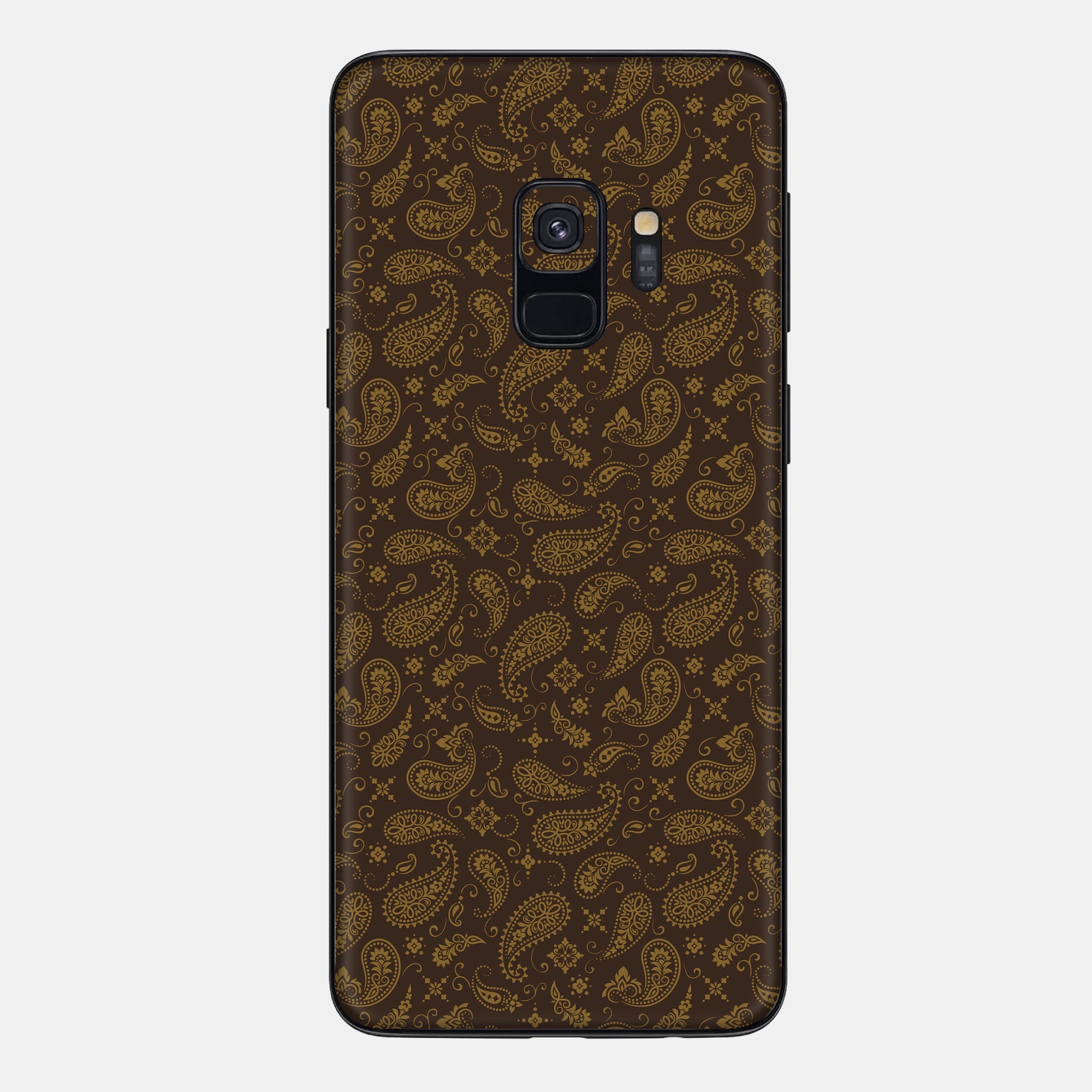 Brown Paisley Glass Back