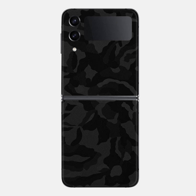 Black Camo Glass Back