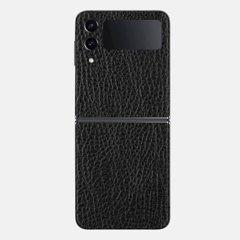 Black Leather Glass Back