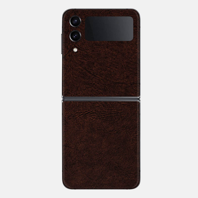 Brown Leather Glass Back